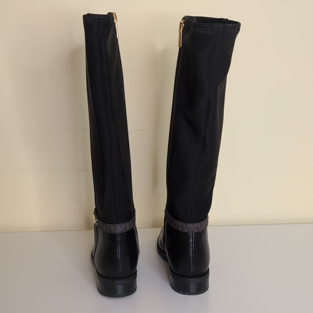 Michael Kors 5.5 Finley Leather Boot In Black/Brown, NEW In Box - Picture 8 of 16